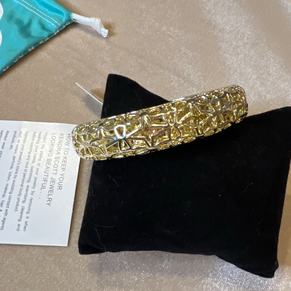 Gold filigree bangle, Kendra Scott - Picture 2 of 6